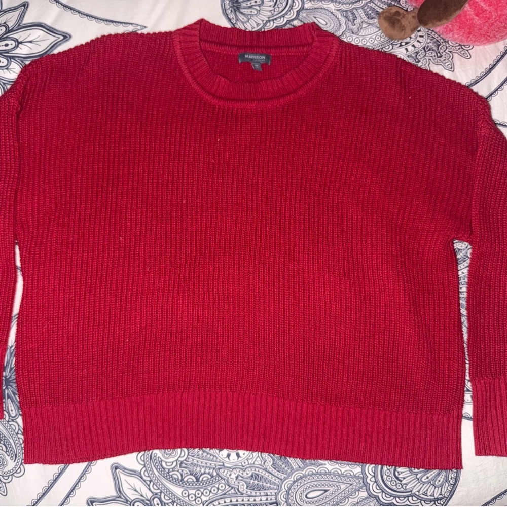Madison Red Crewneck Sweater
